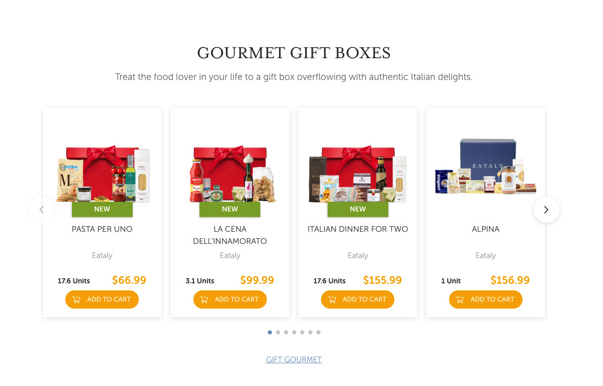 Offerte bundles Eataly con un alto valore percepito