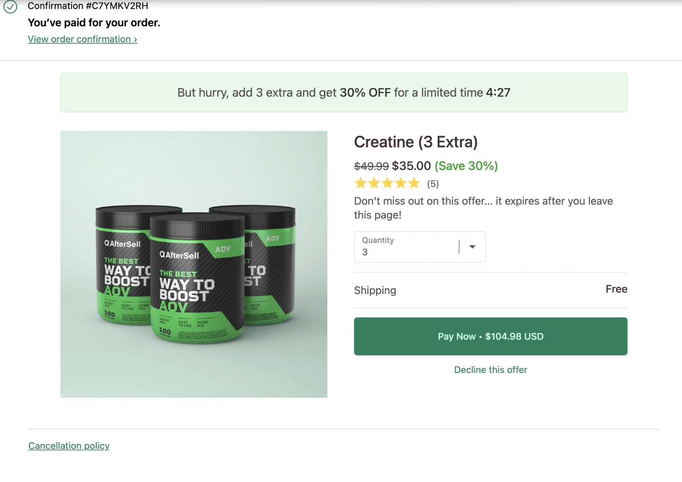 Upsell post acquisto per incentivare le vendite